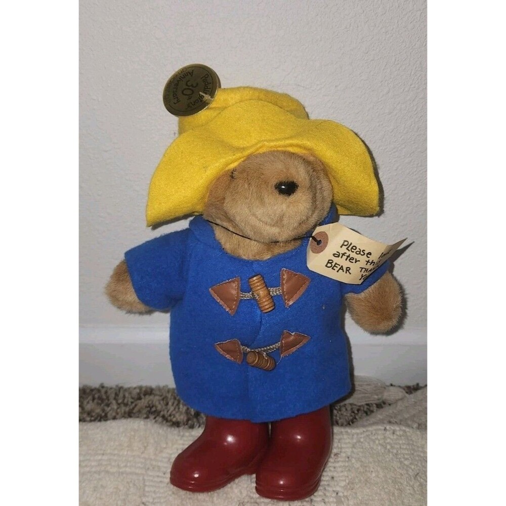 Eden Toys  Paddington Bear Stuffie Plush 11" 30th Anniversary 1972, 1988 Vintage